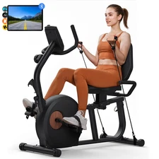 New MERACH S23 Recumbent Exercise Bike Indoor Magnetic Stationary Bike Bluetooth
