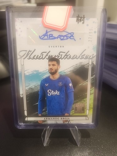 2024-25 Panini Impeccable Master Strokes Armando Broja Auto /99 Everton