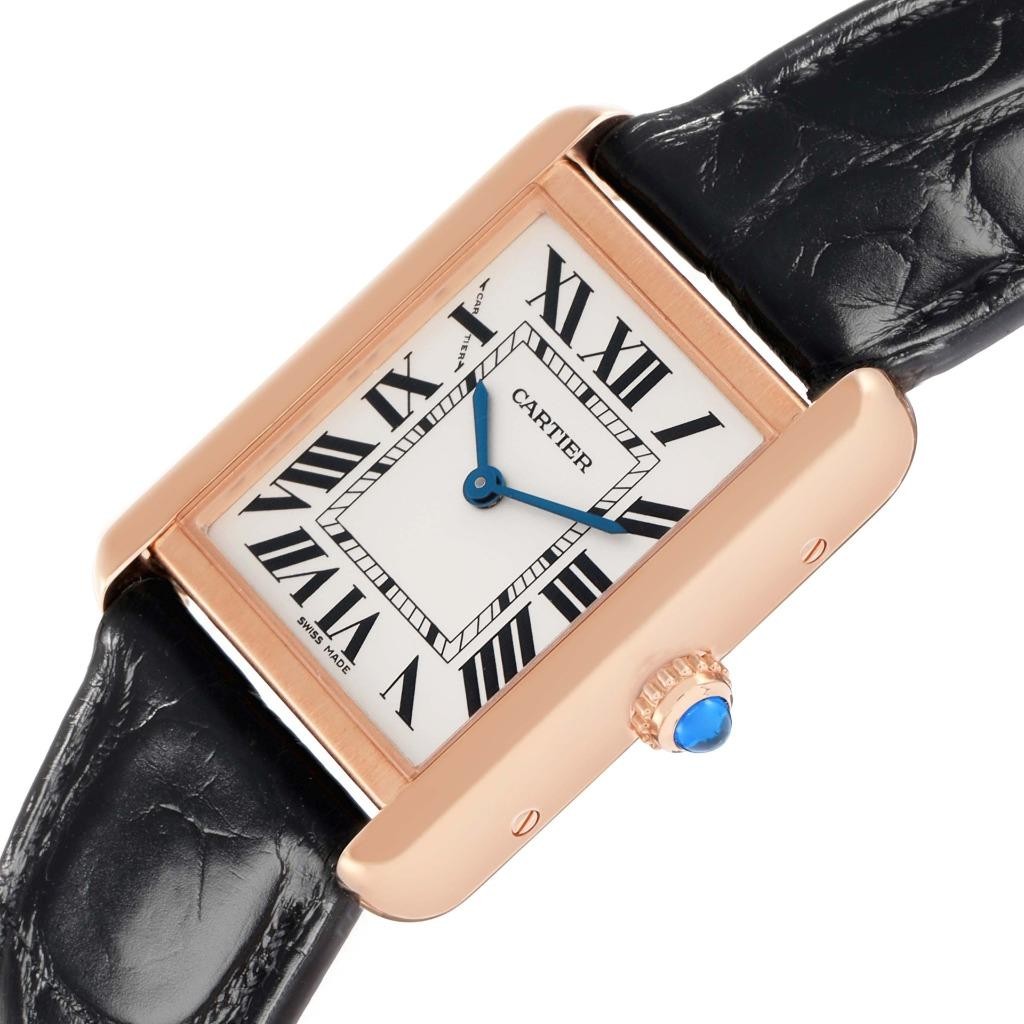 Cartier Tank Solo Rose Gold Steel Ladies Watch W5200024 Card