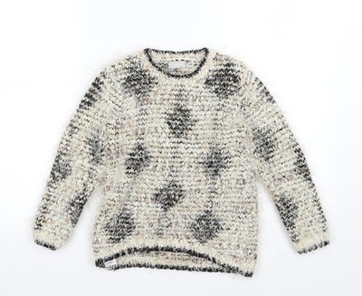 Pullover Pulli Mädchen UK-Größe 8-9 Jahre Matalan beige