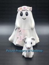 Goblin  Ghoul Ghost Walking Dog Halloween Decor Figure Floral Crown Girl NEW