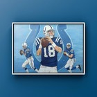 NFL Colts QBs MVP Manning Luck Unitas Original Acrylic Painting on 12x16 Canvas — photo 2