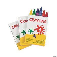 2 3/4" Bulk 6-Color Boxes of Crayons - 48 Boxes