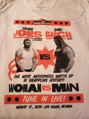 CJI Craig Jones vs Gabi Garcia T-Shirt Xtra-Large Sold Out B-Team ADCC