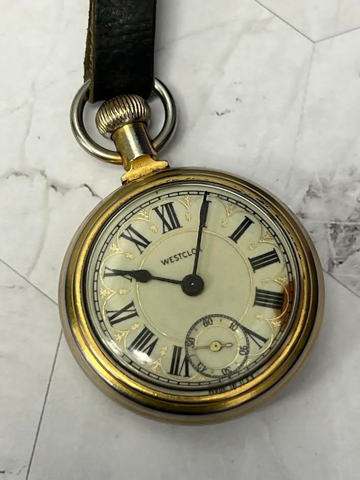 VINTAGE WESTCLOX USA RAILROAD TRAIN CONDUCTOR POCKET WATCH