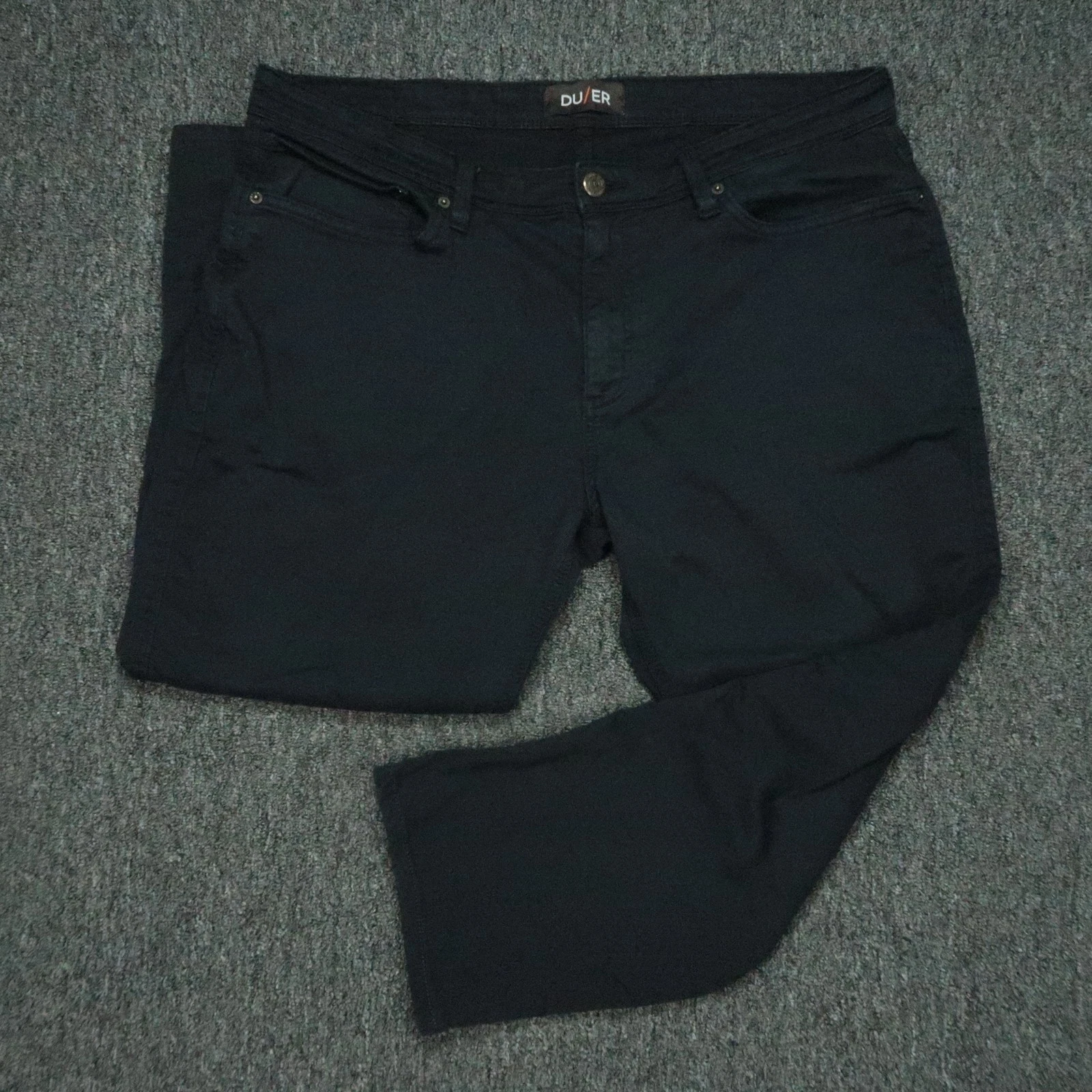 DUER Pants Mens 38x26 Blue N2X Relaxed Taper Stretch Performance Casual
