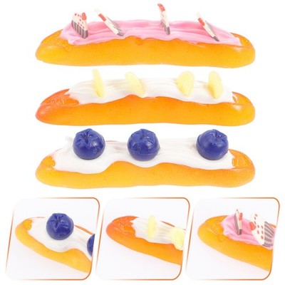  3pcs Fake Bread Simulation Lebensmittelmodell tun vor, dass