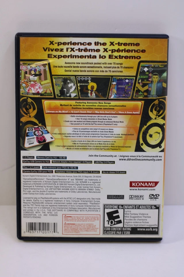 Dance Dance Revolution X (Sony PlayStation 2, 2008) PS2 CIB - Image 2 of 4