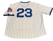 Ryne Sandberg Chicago #23 Jersey Men’s XL 1987 Cubs Home White Retro Pinstriped