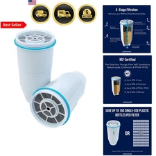 Water Filter Replacement 2 Pack for Pitchers and Dispensers NSF Certified
