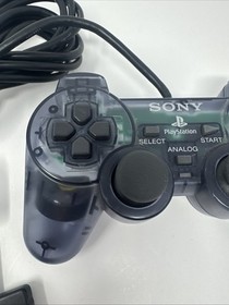 OEM Sony PlayStation 2 PS2 Analog Controller Dual Shock 2 Clear 10010 Tested