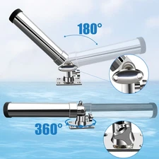 2PCS Rod Holder Boat Fishing Stainless Steel Adjustable Fishing Pole Marine Deck