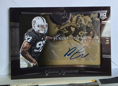   2015 Panini Black Gold Guilded Signatures Mario Edwards Jr RC 32/49 NM+