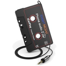 Compact 3.7ft Black Cassette to Aux Adapter - Enhance Your Car Audio Experience