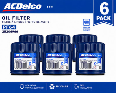6 Pack GM ACDelco PF64 Engine Oil Filter CASE 25206966 FAST AND FREE SHIPPING