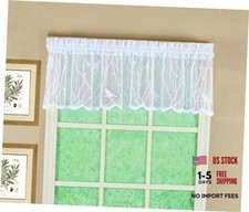, Songbird Semi-Sheer Lace Valance 12", 56" W x 56"W x 12"L Pack of 1 White