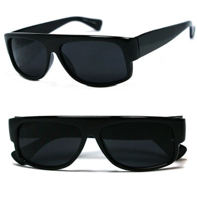 Klassische Eazy E Flat GANGSTER CHOLO Sonnenbrille Schwarz, Super-Dunkel UV400