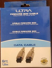 Ultra FireWire 400 Cable 6FT 9-Pin to 9-Pin IEEE 1394 Data Cord New in Box