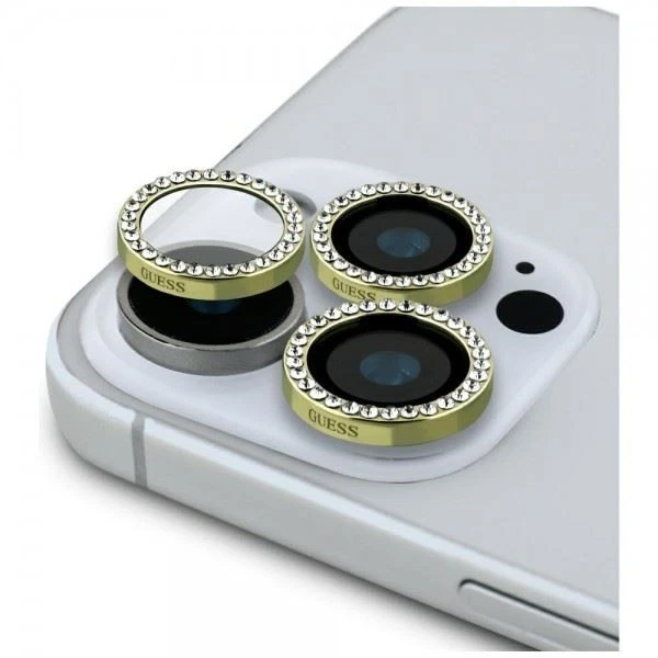 Guess Ultra Clear Camera Lens Protector for iPhone 16 Pro & 16 ProMax Gold