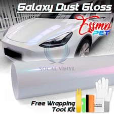 ESSMO PET Galaxy Dust Gloss White Blue Auto Car Vehicle Vinyl Wrap Decal Sticker