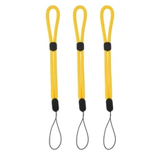 Camera Wrist Strap, 3Pcs Adjustable Wristlet Straps Lanyard, Pure Yellow