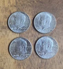 Lot of 4 - 1964 Kennedy Half Dollars 90% Silver = 1.6 Ounces Pure Silver