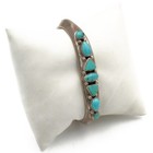 Southwest Sterling Turquoise Hand Stamped 6-6.25" Cuff Bracelet Lot of 4#S5582-5 — photo 2