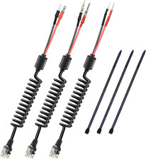 Radar Detector Power Cord Mirror Cable Plug with Magnetic Ring and Inline Fuse H