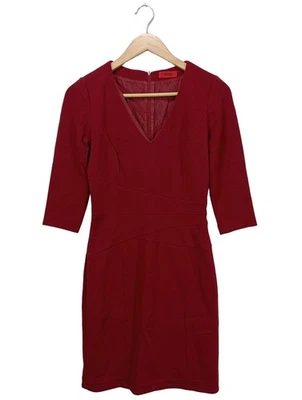 HUGO BOSS Robe crayon Dames Robe T EU 34 rouge foncé style décontracté - Photo 1/4