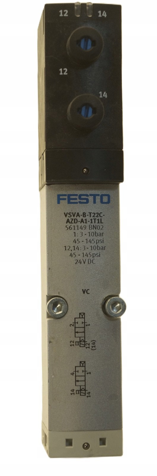 Festo 561149 Electric Valve VSVA-B-T22C-AZD-A1-1T1L 2x2/2 Monostable