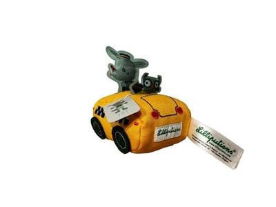 Lilliputiens Auto Joe | weiches Pullback-Spielzeugauto mit Musik Gelb | NEU