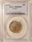 1917-S (Ty-1) Standing Liberty Quarter - PCGS MS62FH - Very Pretty UNC Coin