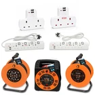 Multi Plug Extension Lead 2 3 4 5 Gang Way UK Mains Wall Socket Adaptors USB
