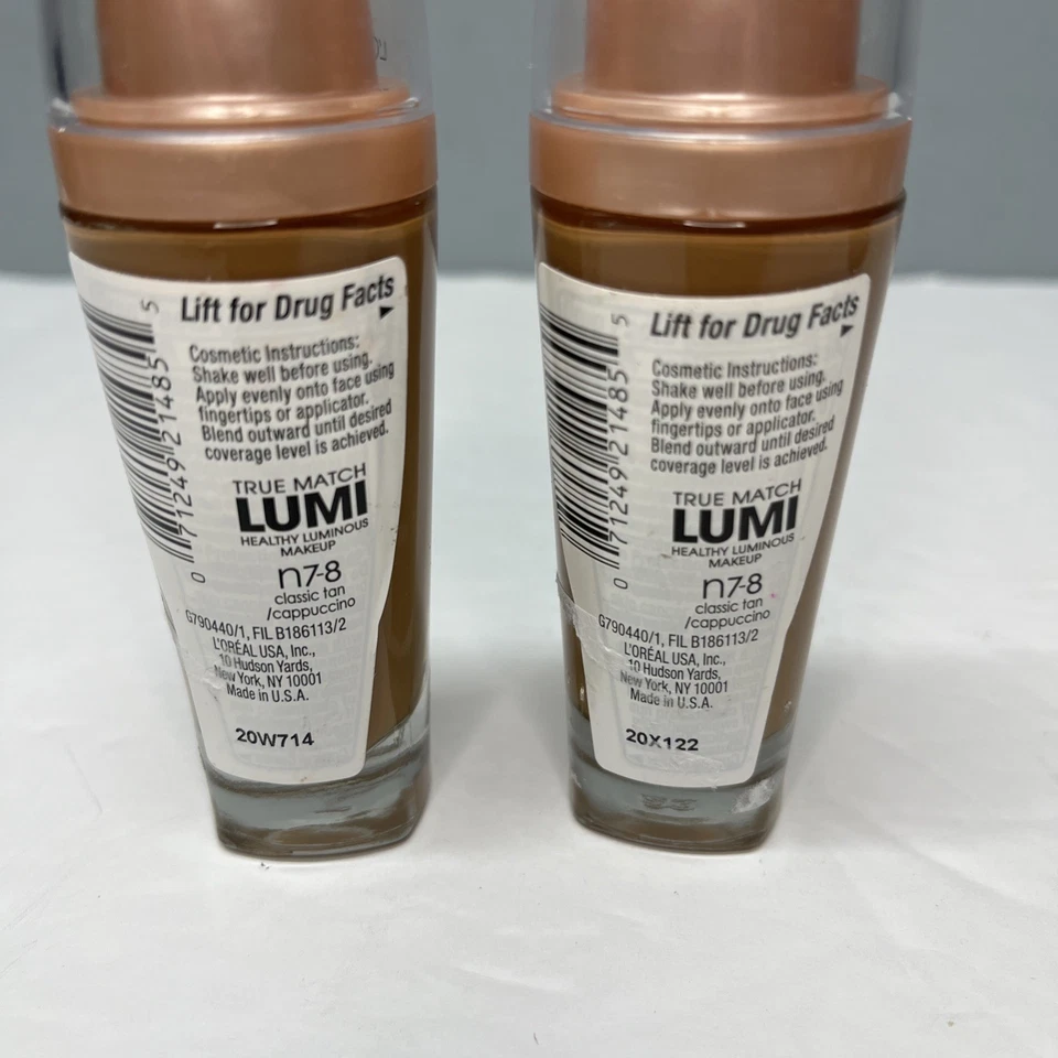 2 Pack L'Oreal Paris True Match Lumi Healthy Luminous Makeup N7-8 Neutral Sealed - Image 4 of 4