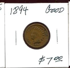 INDIAN HEAD CENT 1894 in Good condition