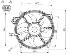 NRF 47965 fan, engine cooling for Renault