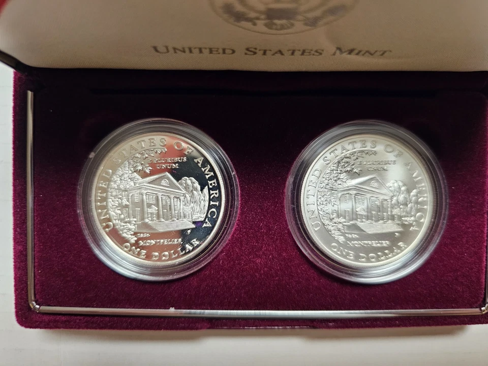 1999 US Mint Dolley Madison Commemorative Silver 2- Coin Set W/OGP and COA - Image 4 of 4