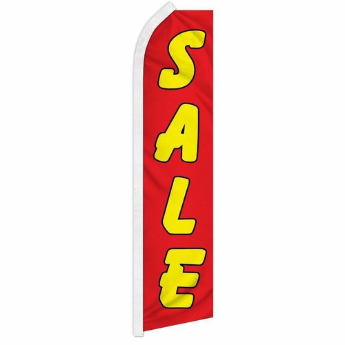 "SALE" advertising super flag swooper banner business sign discount deal red ylw