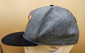 Super Mario Bros Nintendo NES GRAY PIXEL MARIO Flat Bill SnapBack Ball Cap Hat