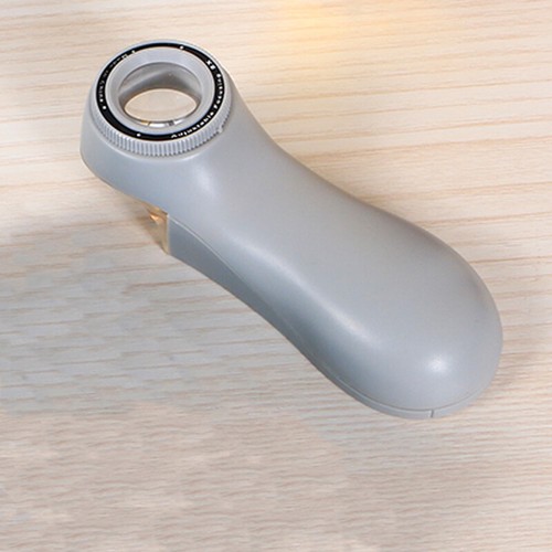 Handheld 8X Magnifying Magnifier Glass Curio Jewelry Loupe With LED Light Gray - Imagen 6 de 9