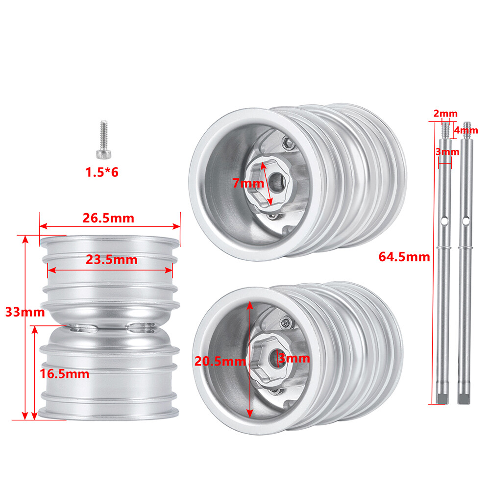 Pneumatici Neri FLYXM Per Modellini Pneumatici 50/54mm Per Auto RC 1/24 Axial SCX24 - Gomme Per Crawler, Buggy, Nero Pneumatici RC Crawler - Foto 7