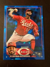 2023 Topps Chrome Sapphire Vladimir Gutierrez Cincinnati Reds Base #198