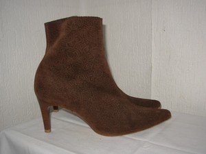 bottines femme daim marron