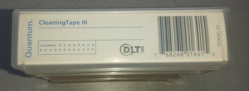 ✅ Quantum THXHC-02 ✔ DLT III Reinigungskassette Cleaning Cartridge ✅ neu - Afbeelding 2 van 4