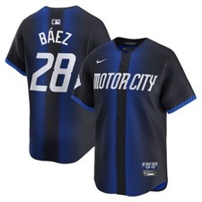 Detroit Tigers Javier Baez Nike Men's Navy 2025 City Connect MLB Limited Jersey