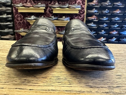 760 $ Herren schwarzes Leder Gucci geprägtes Pferd Bit Halbschuhe Gr. 8,5 US/7,5 G - Bild 4 von 13