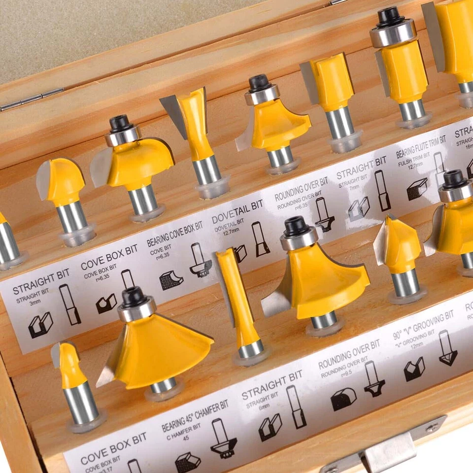 6mm Für Oberfräse Holzfräser Fräsersatz TCT 15-tgl Schaft Nutfräser Profilfräser - Bild 4 von 4