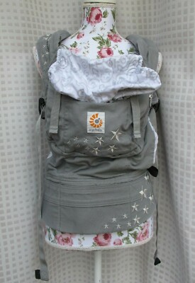 ERGO BABY Original Galaxy Gray Baby Carrier Infant-Toddler Multi-Position EUC