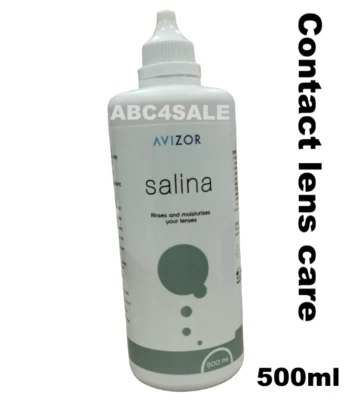 Avizor Salina Saline Solution 500ml Contact Lens Care Storing Cleaning Cleaner