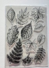 Leaf prints - Fall rubber stamp set 4x6"